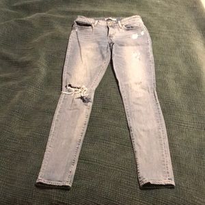 Levi Jean's, Size 27, ripped/distressed style